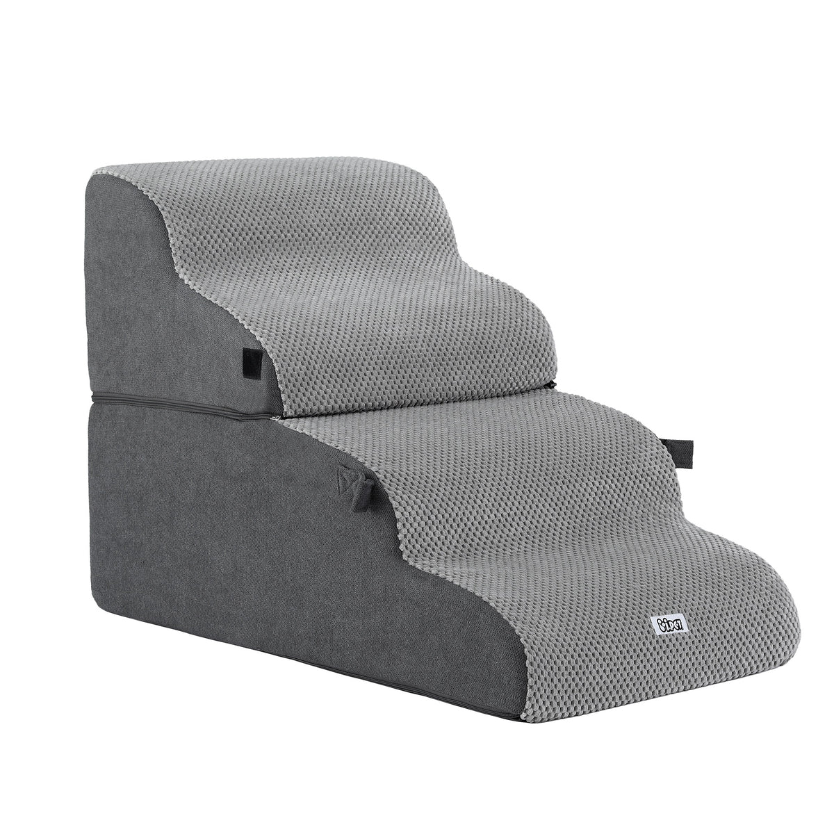 i.Pet 2-in-1 Dog Stairs & Bed – Grey