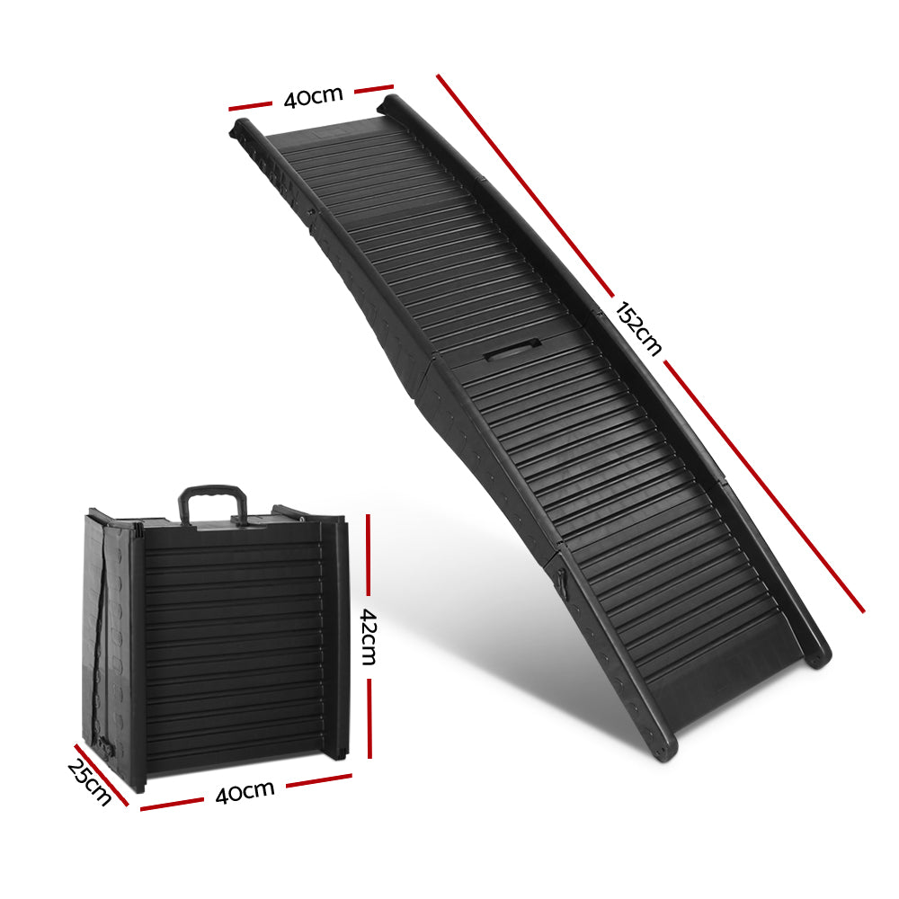 i.Pet Foldable Dog Ramp for Cars & SUVs – Black