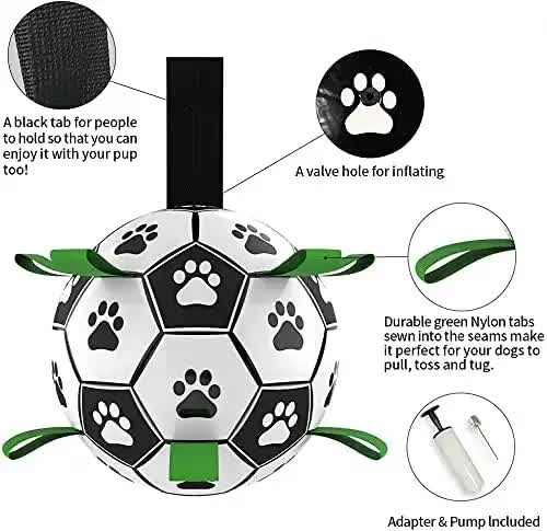 Interactive Dog Soccer Ball with Rope – 19cm