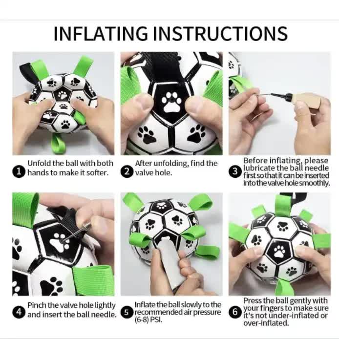 Interactive Dog Soccer Ball with Rope – 19cm