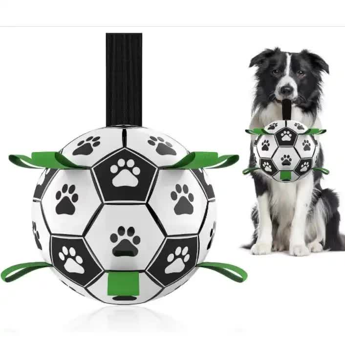 Interactive Dog Soccer Ball with Rope – 19cm
